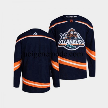 Herren New York Islanders Eishockey Trikot Blank Adidas 2022-2023 Reverse Retro Marine Authentic